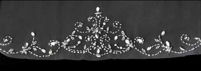  144" Long Extra Width Beaded Mantilla Regal Cathedral Wedding Veil 
