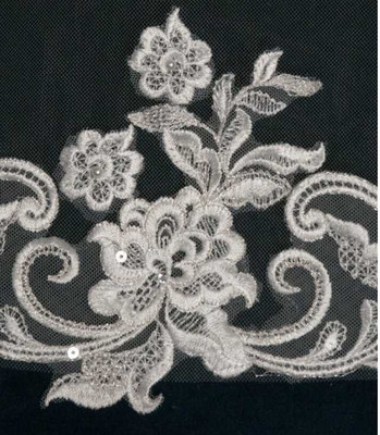 Ivory Beaded Lace Extra Width Cathedral Wedding Veil CF239 Ivory Beaded Lace Extra Width Cathedral Wedding Veil CF239