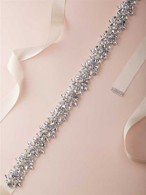 Sparkling Beaded Crystal Wedding Dress Sash Belt Sparkling Beaded Crystal Wedding Dress Sash Belt