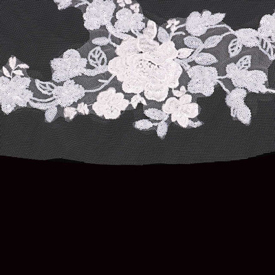 Sequined Lace Applique Cathedral Wedding Veil enVogue V2195C Sequined Lace Applique Cathedral Wedding Veil enVogue V2195C