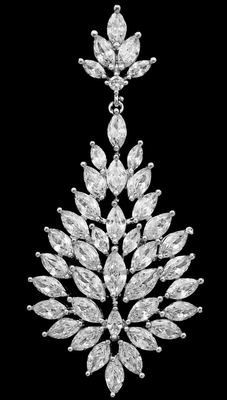 Marquise CZ Wedding and Formal Earrings in Silver or Gold Marquise CZ Wedding and Formal Earrings in Silver or Gold