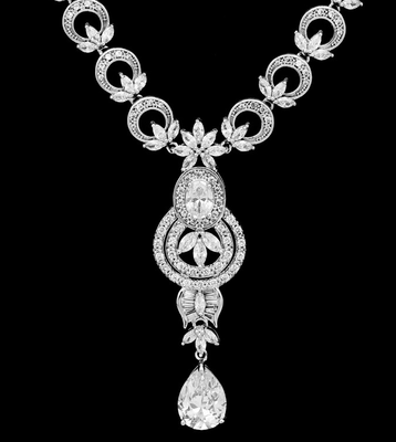 CZ Drop Bridal and Formal Jewelry Set in Silver Plating CZ Drop Bridal and Formal Jewelry Set in Silver Plating