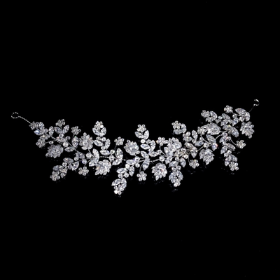 Opulent Gatsby Style CZ Wedding Headband