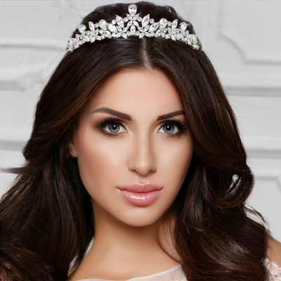 Classic Teardrop CZ Crystal Wedding Tiara hp1638