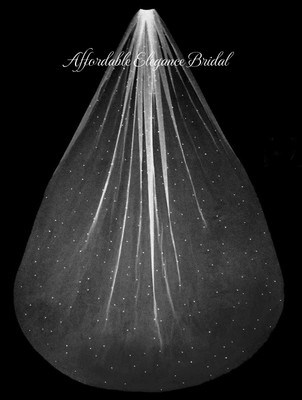 Scattered Pearl Royal Cathedral Wedding Veil V3256R