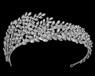 Unique Silver Plated Rhinestone Wedding Headband Tiara Unique Silver Plated Rhinestone Wedding Headband Tiara