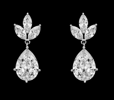 Brilliant CZ Wedding Jewelry Set in Silver Plating Brilliant CZ Wedding Jewelry Set in Silver Plating