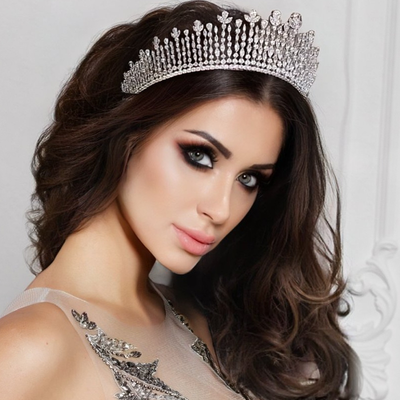 2 3/4" Tall Multi Peak CZ Crystal Wedding and Quinceanera Tiara 2 3/4" Tall Multi Peak CZ Crystal Wedding and Quinceanera Tiara