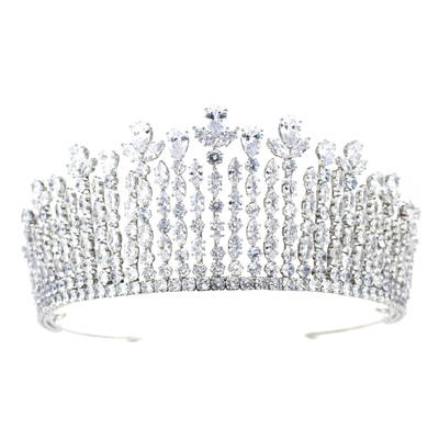 2 3/4" Multi Peak CZ Crystal Wedding and Quinceanera Tiara 2 3/4" Multi Peak CZ Crystal Wedding and Quinceanera Tiara