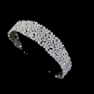 Stunning CZ Crystal Wedding Headband in Silver, Gold or Rose Gold Stunning CZ Crystal Wedding Headband in Silver, Gold or Rose Gold