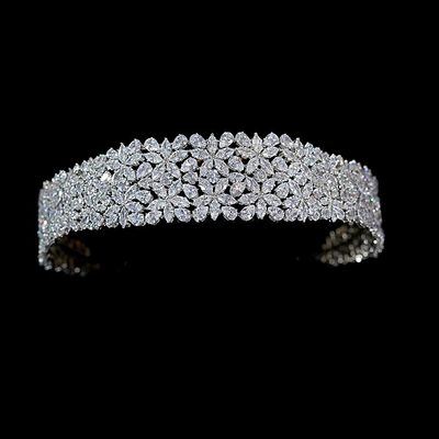 Stunning CZ Crystal Wedding Headband in Silver, Gold or Rose Gold Stunning CZ Crystal Wedding Headband in Silver, Gold or Rose Gold