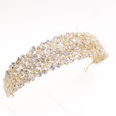 Stunning CZ Crystal Wedding Headband in Silver, Gold or Rose Gold Stunning CZ Crystal Wedding Headband in Silver, Gold or Rose Gold