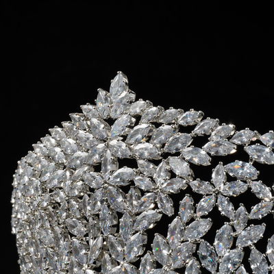3" Marquise CZ Crystal Wedding and Quinceanera Tiara