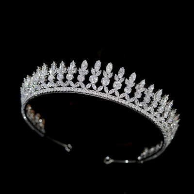 Dazzling CZ Crystal Wedding and Quinceanera Tiara hp7677