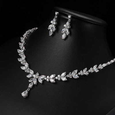 CZ Drop Wedding and Formal Jewelry Set ne1007 CZ Drop Wedding and Formal Jewelry Set ne1007