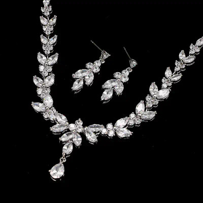 CZ Drop Wedding and Formal Jewelry Set ne1007 CZ Drop Wedding and Formal Jewelry Set ne1007
