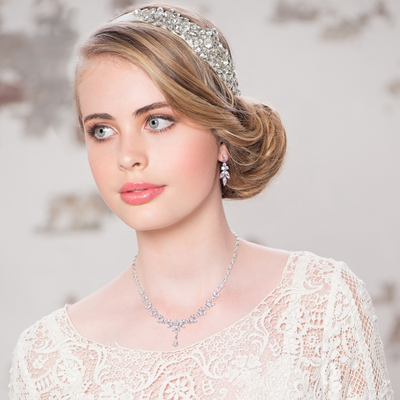 CZ Drop Wedding and Formal Jewelry Set ne1007 CZ Drop Wedding and Formal Jewelry Set ne1007