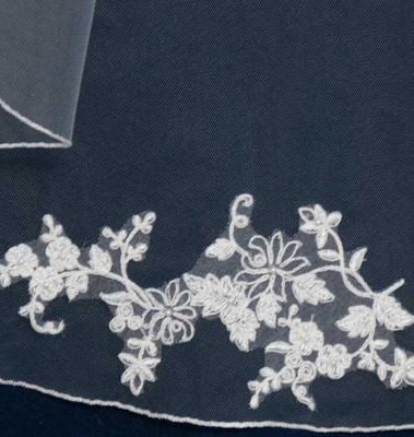 Two Layer Lace Knee Length Custom Wedding Veil Drop Veil