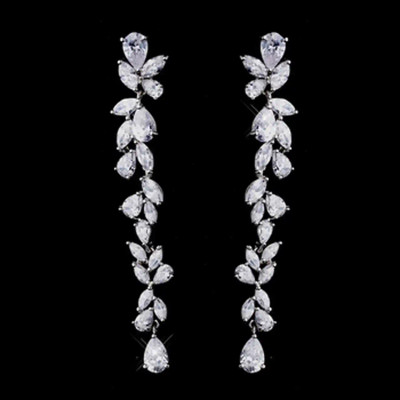 Dazzling CZ Drop Bridal Earrings and Bracelet Set Dazzling CZ Drop Bridal Earrings and Bracelet Set