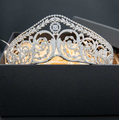 Regal 2" Tall CZ Replica Wedding Tiara Regal 2" Tall CZ Replica Wedding Tiara