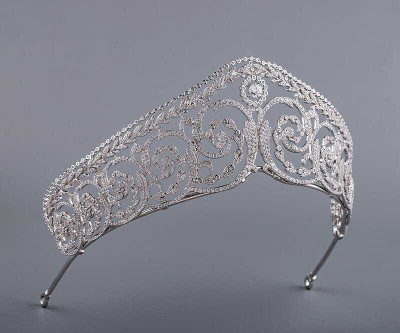 Regal 2" Tall CZ Replica Wedding Tiara Regal 2" Tall CZ Replica Wedding Tiara