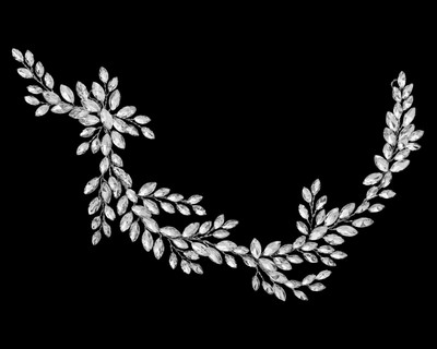 Marquise Rhinestone Floral Bridal Headband Marquise Rhinestone Floral Bridal Headband