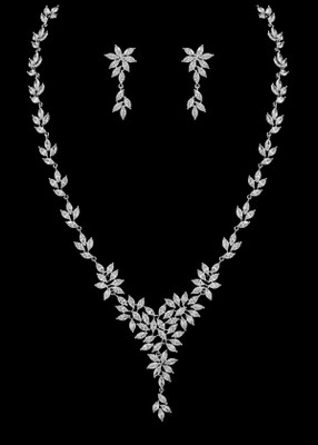 CZ Wedding and Formal Necklace and Earring Jewelry Set Ne8934
