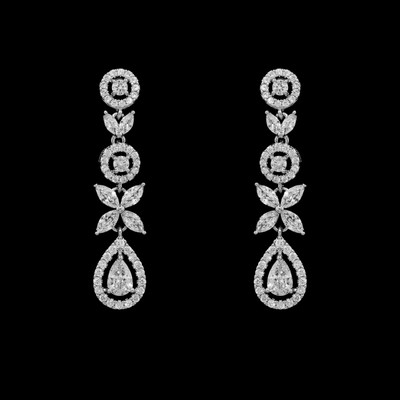 Art Deco CZ Wedding Necklace and Earring Jewelry Set Art Deco CZ Wedding Necklace and Earring Jewelry Set