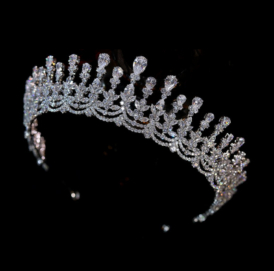 Fabulous CZ Wedding and Quinceanera Tiara with Jewelry Set