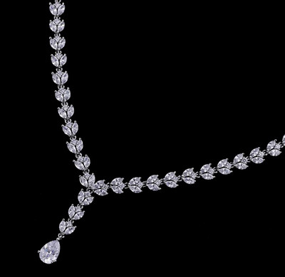 CZ Crystal Platinum Plated Wedding and Formal Jewelry Set CZ Crystal Platinum Plated Wedding and Formal Jewelry Set