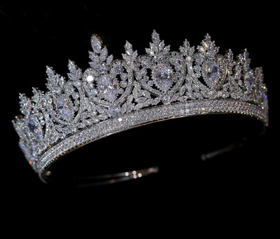 Gorgeous CZ Wedding and Quinceanera Tiara with Drop Earrings Gorgeous CZ Wedding and Quinceanera Tiara with Drop Earrings