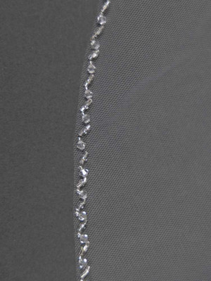 Waltz Length Crystal Edge Wedding Veil in Ivory Waltz Length Crystal Edge Wedding Veil in Ivory