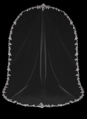 Royal Cathedral Lace Mantilla Wedding Veil enVogue V2397RC-M Royal Cathedral Lace Mantilla Wedding Veil enVogue V2397RC-M
