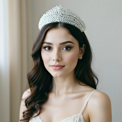 Marquise CZ Crystal Wedding and Quinceanera Tiara hp7673