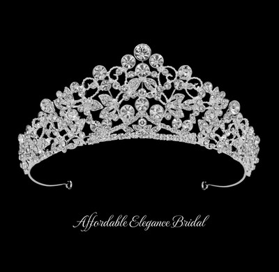 2" High Rhinestone Wedding and Quinceanera Tiara Crown hp63980