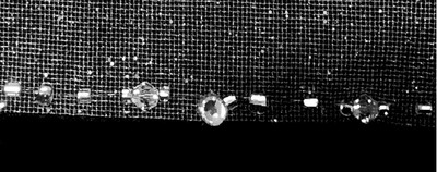 Glitter Tulle Fingertip Wedding Veil Crystal Beaded Edge