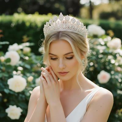 Regal Beauty CZ Crystal Wedding and Quinceanera Tiara hp7833