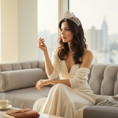 Crystal Allure Floral Wedding and Quinceanera Tiara hp9265