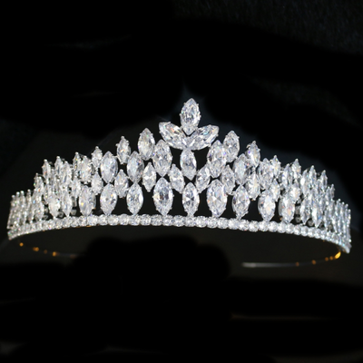 Marquise CZ Crystal Wedding and Quinceanera Tiara hp7642