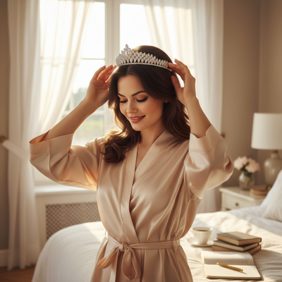 Glamorous Pear Cut CZ Wedding and Quinceanera Tiara