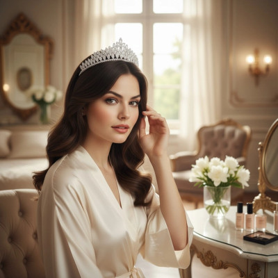 Glamorous Pear Cut CZ Wedding and Quinceanera Tiara