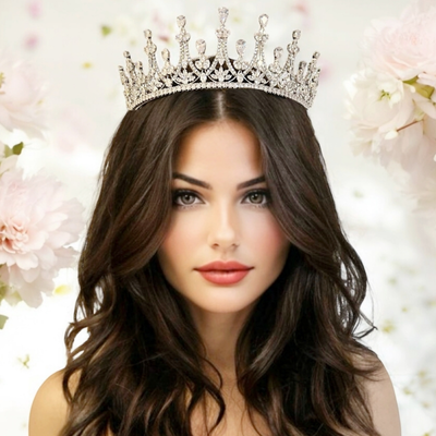 Regal Couture CZ Crystal Wedding and Quinceanera Tiara hp7439