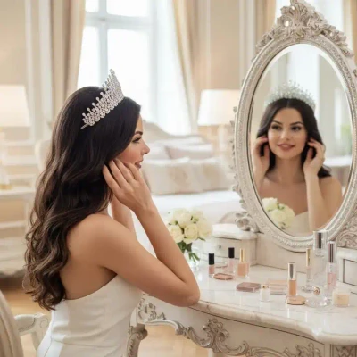 CZ Splendor Wedding and Quinceanera Tiara hp7264