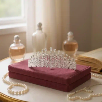 CZ Splendor Wedding and Quinceanera Tiara hp7264