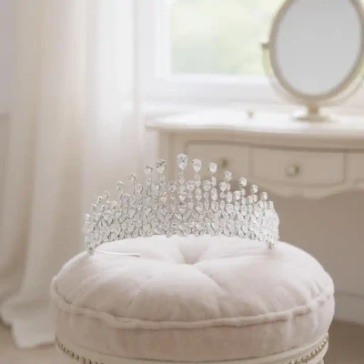 CZ Splendor Wedding and Quinceanera Tiara hp7264
