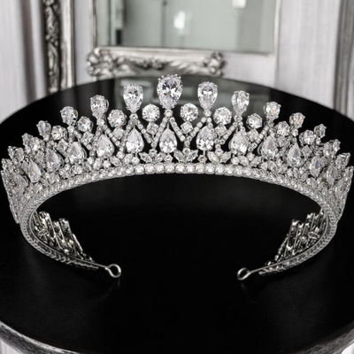 Dazzling CZ Crystal Wedding and Quinceanera Tiara hp7803 Dazzling CZ Crystal Wedding and Quinceanera Tiara hp7803