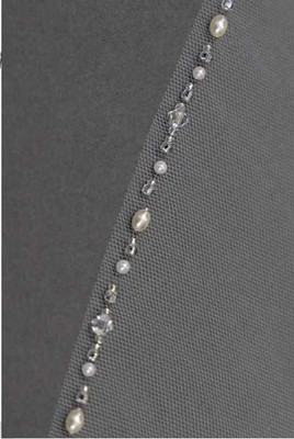 Freshwater Pearl and Crystal Beaded Edge Waltz Length Wedding Veil