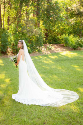 Pearl Scatter Cathedral Wedding Veil With Matching Pearl Headband Pearl Scatter Cathedral Wedding Veil With Matching Pearl Headband