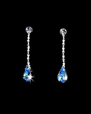 Light Blue Crystal Teardrop Wedding or Prom Jewelry Set Light Blue Crystal Teardrop Wedding or Prom Jewelry Set