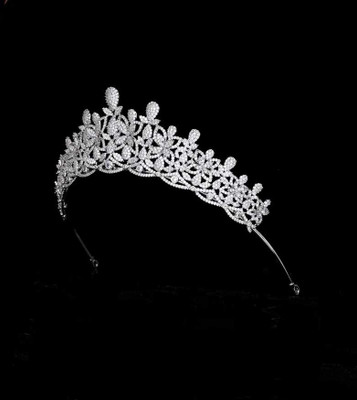 2" Tall CZ Wedding and Quinceanera Tiara hp1398